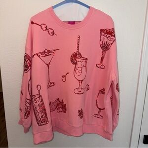 Queen of Sparkles Martinis Cocktails Sweatshirt.